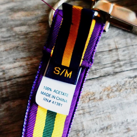 Ralph Lauren Rugby Belt Grosgrain Preppy Stripes Small Medium Adjustable - Picture 5 of 7